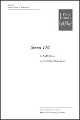 Sonnet 116 SATB choral sheet music cover